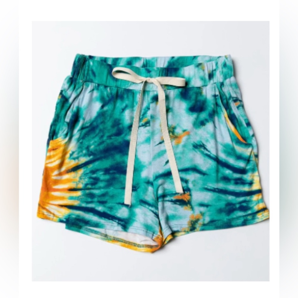 BiBi- “The Aria” Teal Tie Dye Shorts- XL